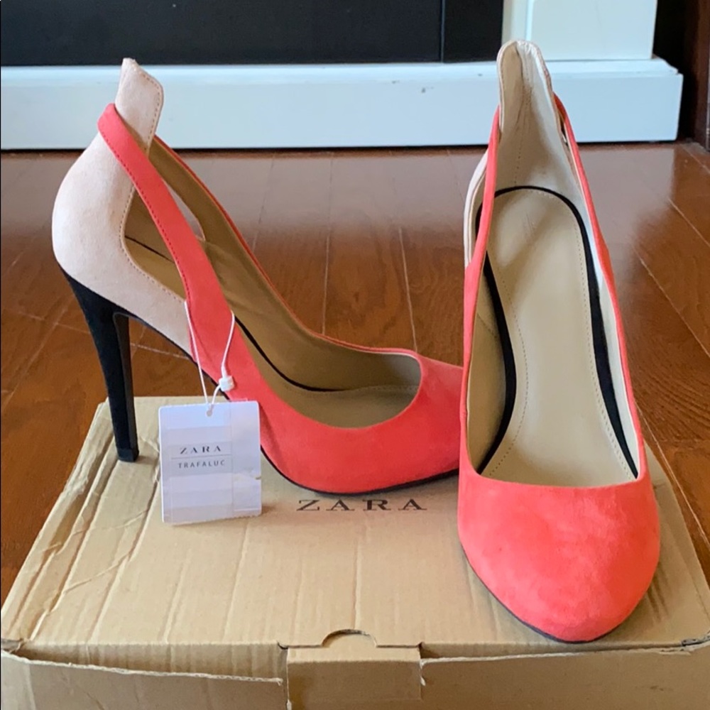 Zara Coral Heels